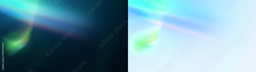 Poster flowing pattern prism overlay: abstract background with a flowing light pattern and a subtle prism e