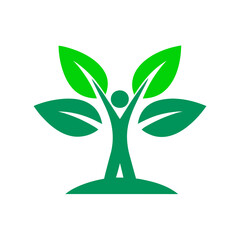 green nature logo design 
