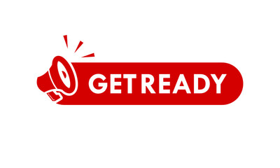 Get ready design logo template illustration