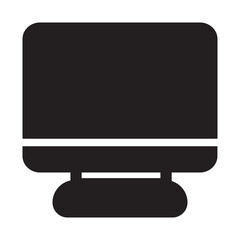 Minimalist desktop computer solid icon
