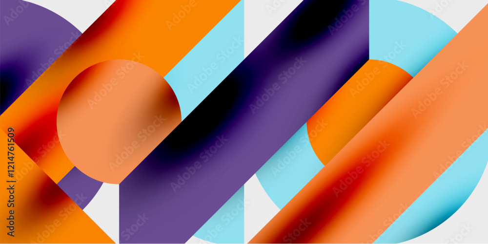 Fototapete vibrant abstract background circles with smooth gradients, creating a dynamic and modern design. ide