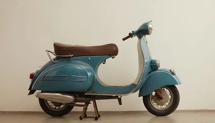 Wandcirkels Scooter vintage scooter, background,transportation, motorcycle, street, horizontal, memories, no people, nostalgia, photography, stationary, transparent, vehicle, classic, 2645  © Adobe worker 