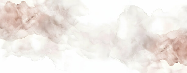 Fototapeta premium Abstract Watercolor Painting: Neutral Tones and Cloud-like Forms