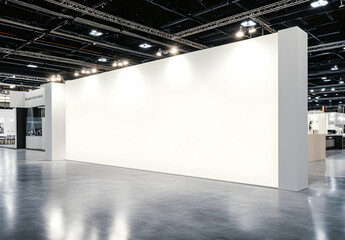 Blank Exhibition Wall in Modern Convention Center