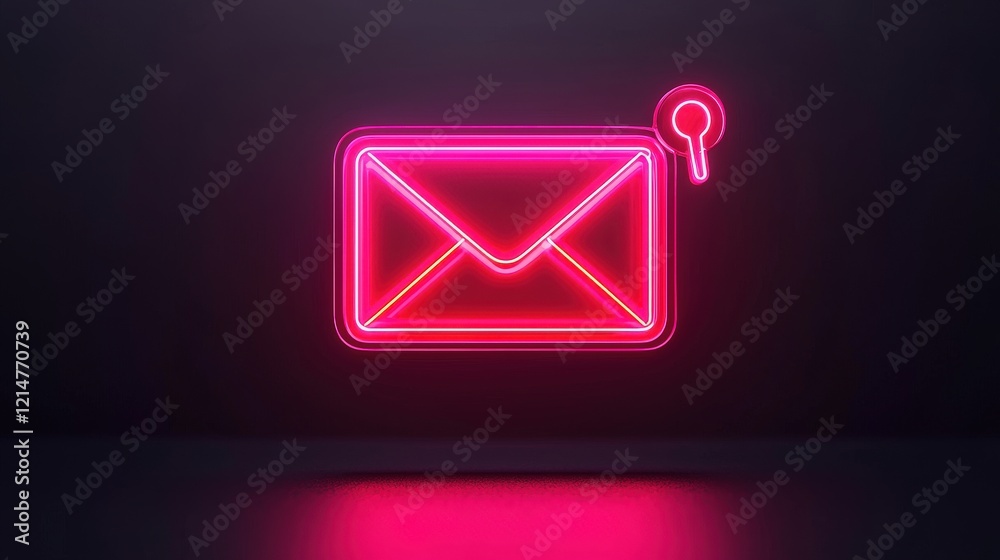 Poster a glowing message notification representing instant responses.