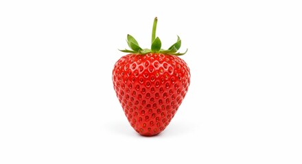 Fresh Red Strawberry Isolated on White Background Fruit Food Photography