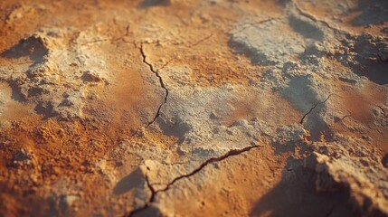 Fototapeta premium Close-up of Cracked Dry Earth Surface