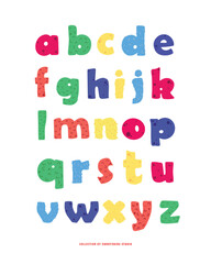 Fototapeta premium CUTE MONSTER ALPHABET VECTOR