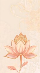 Elegant Invitation Card Design Featuring a Beautiful Flower Motif