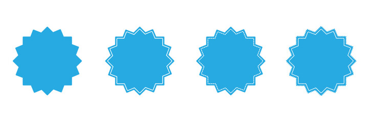 Fototapeta premium Stars collection. Star icons. starburst flower sale badge. Star burst sticker vector set.