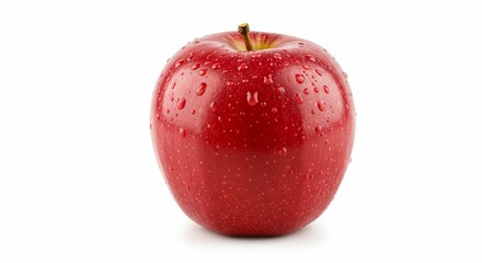 Juicy Red Apple with Water Drops Fresh Fruit Healthy Food