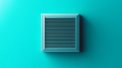Simple geometric minimalist vents displayed on a bright cyan gradient background