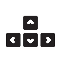 Minimalist arrow keyboard key solid icon