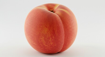 Fresh Ripe Peach Fruit Studio Shot Healthy Food