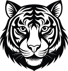 Tiger head silhouette