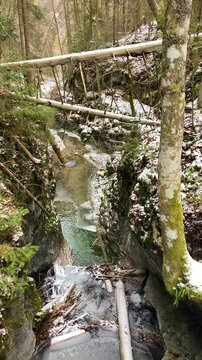 A frosty winter hike to Tomasovsky view, a stunning rock formation offering breathtaking vistas in Slovensky Raj National Park, Slovakia