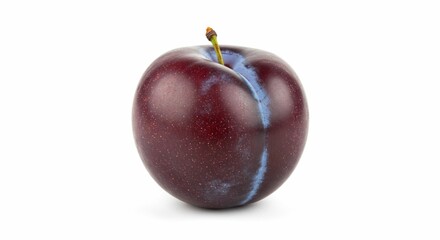 Fresh Red Plum Fruit Food Isolated Healthy Eating Produce Diet Vitamin Organic Agriculture Sweet