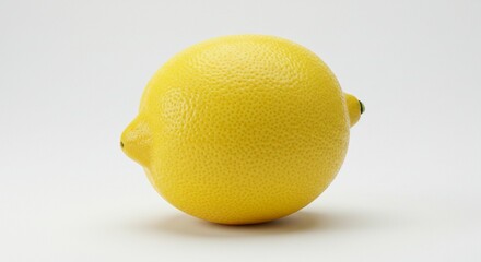Fresh Yellow Lemon Fruit Citrus Healthy Food Isolated on White Background