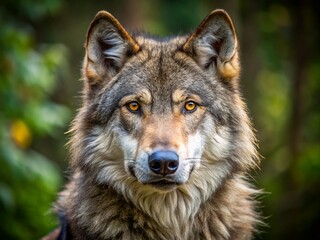 Captive Wolf Portrait: Sad Eyes of a Lone Predator