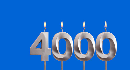 Candles form the number 4000 - Number of followers.