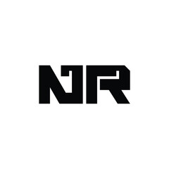 NR monogram logo design letter text name symbol monochrome logotype alphabet character simple logo