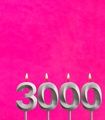 Candle number 3000 - Number of followers or likes