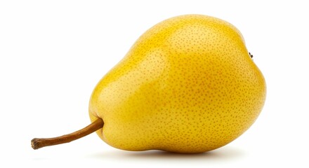 Ripe Yellow Pear Juicy Fruit Healthy Eating Isolated