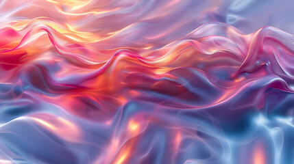 Obraz premium Abstract Background Flows Smoothly with Vibrant Colors and Glittering Particles.