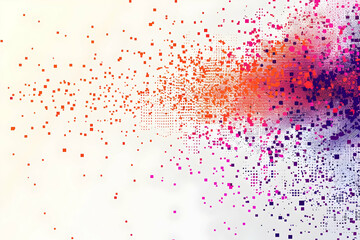Obraz premium Abstract Pixelated Background Forms a Colorful Gradient with Tiny Squares