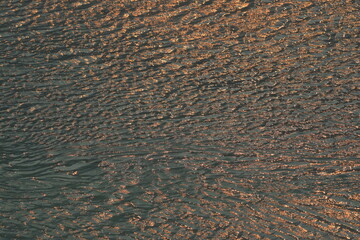 Sun reflected to the river