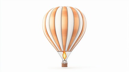 Fototapeta premium A beautifully designed vintage hot air balloon with elegant stripes. Perfect for capturing adventure, travel, and exploration themes in stunning visuals.