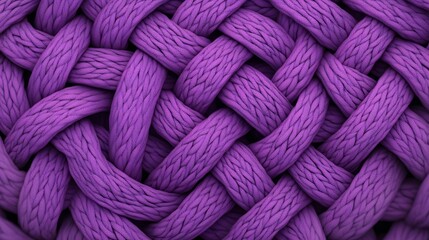 Intricate Woven Rope Texture in Vibrant Purple Hue,3D