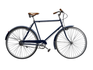 Isolated Classic Blue Bicycle