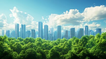 Obraz premium Clean and green environment with a focus on environmental sustainability