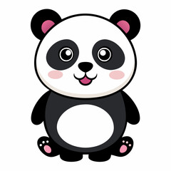 panda bear with bamboo