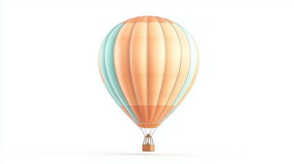 A colorful hot air balloon floats gracefully against a clear sky, symbolizing adventure and the freedom of travel. Ideal for inspiring imagery.