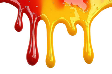orange paint dripping