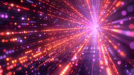 Naklejka premium Abstract Background with Pink and Orange Lights Creating a Dynamic Visual Experience.