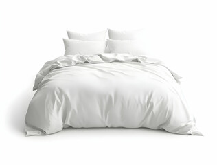 Crisp White Bedding: Luxurious Duvet Cover and Pillows
