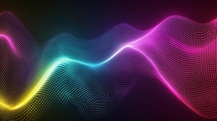 Vibrant Futuristic Neon Wave Design