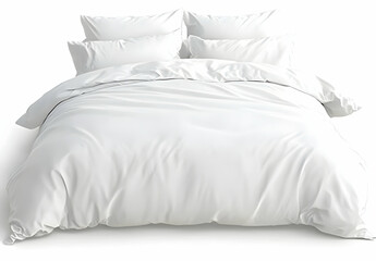 Crisp White Bedding Set: Luxurious Duvet Cover, Pillowcases, and Sheets for a Serene Sleep