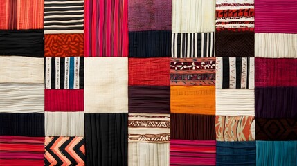 Harmonious Textile Fusion:Peruvian and Indian Patterns Meet Contemporary Geometric Designs