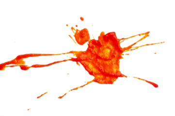 red tomato sauce splash isolated