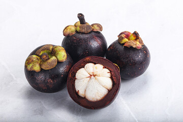 Sweet ripe juicy tropical Mangosteen