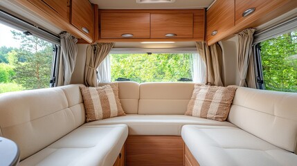 Cozy rv living space nature interior relaxed view