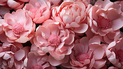 Fototapeta premium Pink Flowers Bloom Beautifully, Creating a Stunning Floral Background with Delicate Petals and Soft Colors.