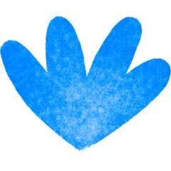 Abstract Blue Hand-Drawn Shape. Cute hand-drawn decorations. 