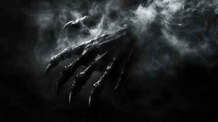 A demon formed of dark smoke and sharp claws lurking in the shadows