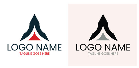 A Letter Logo Design With Flower