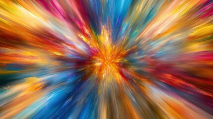 Obraz premium Vivid Digital Gradient with Artistic Blurs and Effects